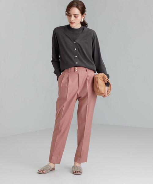 green label relaxing（グリーンレーベルリラクシング）の「[ 手洗い可能 ] FFC C/ACE ツイン ニット（カーディガン/ボレロ・レディース・ライトブルー/レッド/ダークグレー/ナチュラル・FREE）」の6枚目の写真