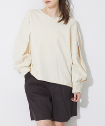 Rouge vif | ボリュームスリーブダンボールプルオーバー(Tシャツ/カットソー)