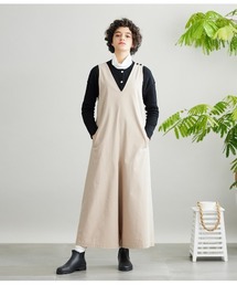 SIPULI | High Twist Cotton Twill ワイドシルエットサロペット(サロペット/オーバーオール)