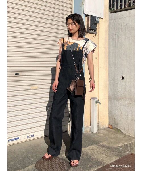 EMODA（エモダ）の「パネルフォトロングトップ（Tシャツ/カットソー・レディース・ベージュ/グレー/レッド・FREE）」の15枚目の写真