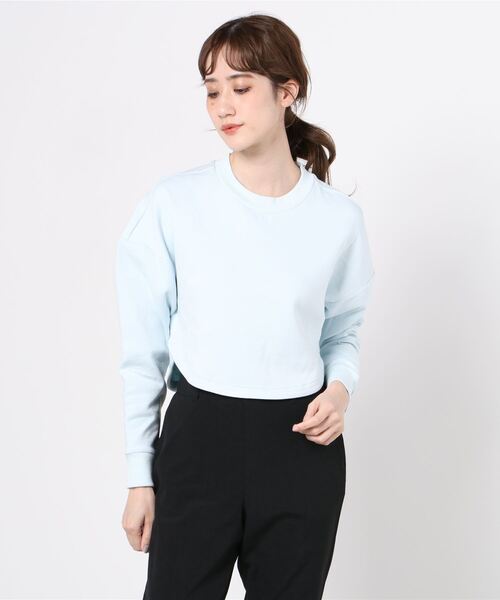 Reebok(リーボック)の「DreamBlend コットンミッドレイヤー スウェットシャツ / DreamBlend Cotton Midlayer Sweatshirt(スウェット・レディース・ライトブルー・SMALL/MEDIUM/LARGE/X-LARGE/X-SMALL)」の4枚目の写真