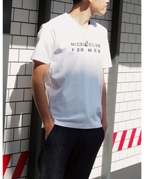 NICOLE CLUB FOR MEN | ダブルシルケットロゴプリントTシャツ(Tシャツ/カットソー)