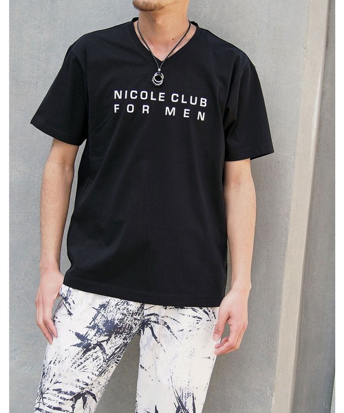 NICOLE CLUB FOR MEN（ニコルクラブフォーメン）の「ダブルシルケットロゴプリントTシャツ（Tシャツ/カットソー・メンズ・ホワイト/その他1/ブラック/その他4/その他3/その他2・X-LARGE/MEDIUM/LARGE/XX-LARGE）」の6枚目の写真