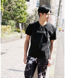 NICOLE CLUB FOR MEN | ダブルシルケットロゴプリントTシャツ(Tシャツ/カットソー)