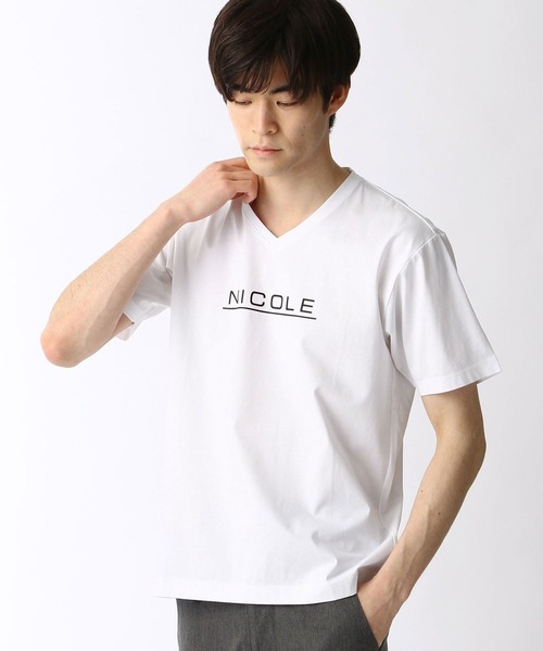 NICOLE CLUB FOR MEN（ニコルクラブフォーメン）の「ダブルシルケットロゴプリントTシャツ（Tシャツ/カットソー・メンズ・ホワイト/その他1/ブラック/その他4/その他3/その他2・X-LARGE/MEDIUM/LARGE/XX-LARGE）」の15枚目の写真