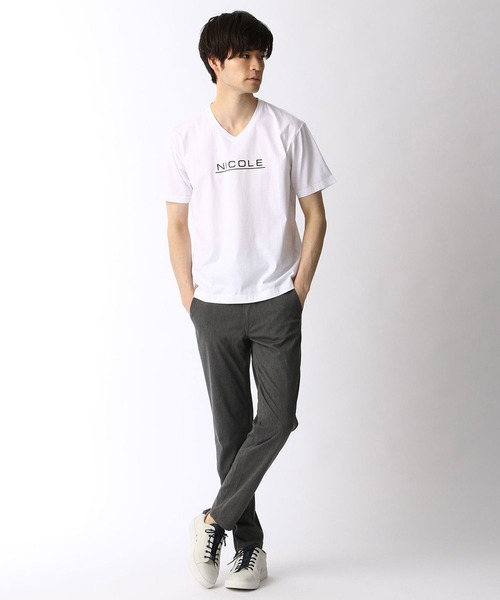 NICOLE CLUB FOR MEN（ニコルクラブフォーメン）の「ダブルシルケットロゴプリントTシャツ（Tシャツ/カットソー・メンズ・ホワイト/その他1/ブラック/その他4/その他3/その他2・X-LARGE/MEDIUM/LARGE/XX-LARGE）」の14枚目の写真