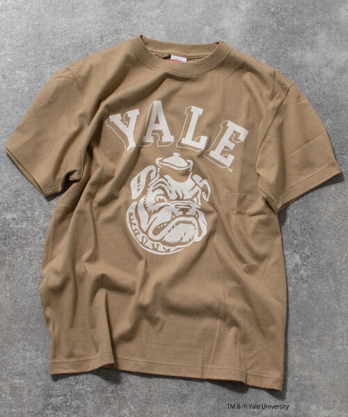 NOLLEY'S goodman（ノーリーズグッドマン）の「YALE / UCLA 別注 カレッジロゴ ビッグシルエット Tシャツ（Tシャツ/カットソー・メンズ・アイボリー/ホワイト系その他/ホワイト系その他2/ホワイト系その他3/チャコールグレー/キャメル/ライトグレー/ネイビー/ホワイト系その他5/ホワイト系その他4・M/L）」の10枚目の写真