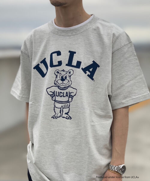 NOLLEY'S goodman（ノーリーズグッドマン）の「YALE / UCLA 別注 カレッジロゴ ビッグシルエット Tシャツ（Tシャツ/カットソー・メンズ・アイボリー/ホワイト系その他/ホワイト系その他2/ホワイト系その他3/チャコールグレー/キャメル/ライトグレー/ネイビー/ホワイト系その他5/ホワイト系その他4・M/L）」の13枚目の写真