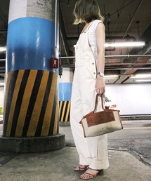 【atneK】クロコリネンスクエアトート S