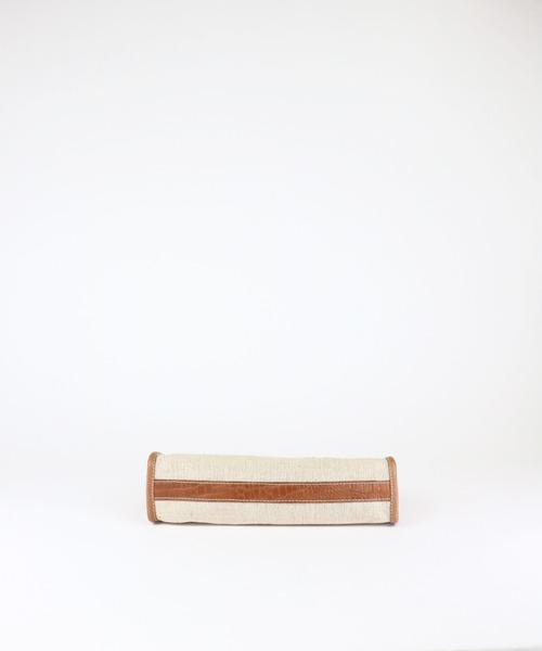 atneK（アトネック）の「【atneK】クロコリネンスクエアトート S（トートバッグ・レディース・ホワイト×ブラウン・FREE）」の3枚目の写真