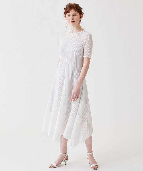 ワンピース ドレス ワンピースクルーネックワンピース ワンピース Tomorrowland トゥモローランド のファッション ストライプレース