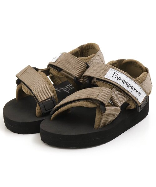 PAPAPAPARK（パパパパーク）の「テープサンダル（サンダル・キッズ・ブラック/ホワイト/ベージュ・23/18/19/16/17/15 /21/20/22）」の3枚目の写真