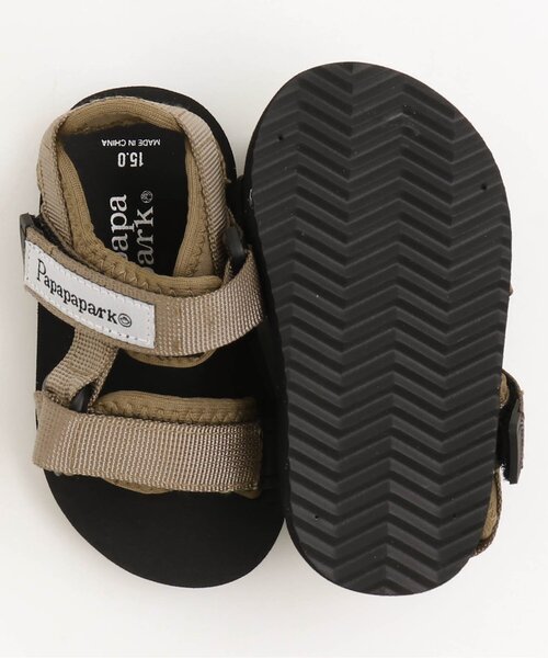 PAPAPAPARK（パパパパーク）の「テープサンダル（サンダル・キッズ・ブラック/ホワイト/ベージュ・23/18/19/16/17/15 /21/20/22）」の12枚目の写真