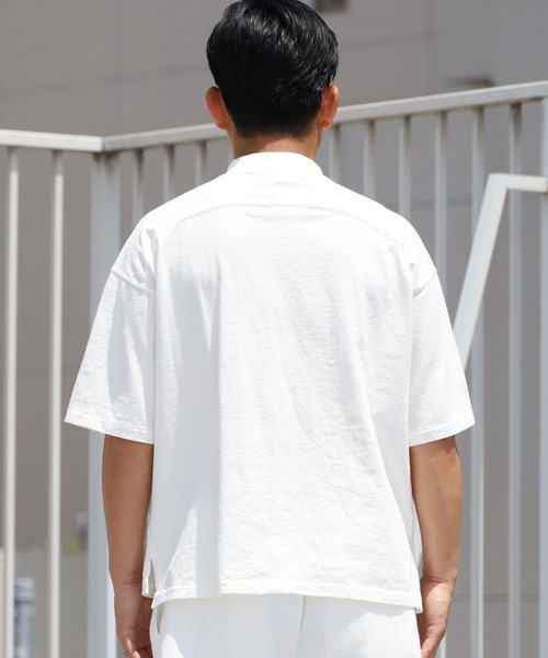 Velva Sheen（ベルバシーン）の「Velva Sheen/ベルバシーン MOCKNECK TEE モックネック半袖Tシャツ/Tシャツ/無地（Tシャツ/カットソー・メンズ・ホワイト/ブラック/パープル/ミント/グレイッシュベージュ・M/L）」の11枚目の写真