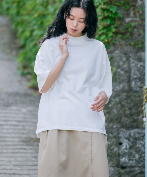 Velva Sheen（ベルバシーン）の「Velva Sheen/ベルバシーン MOCKNECK TEE モックネック半袖Tシャツ/Tシャツ/無地（Tシャツ/カットソー・メンズ・ホワイト/ブラック/パープル/ミント/グレイッシュベージュ・M/L）」の20枚目の写真
