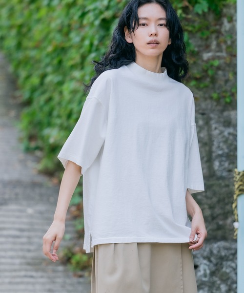 Velva Sheen（ベルバシーン）の「Velva Sheen/ベルバシーン MOCKNECK TEE モックネック半袖Tシャツ/Tシャツ/無地（Tシャツ/カットソー・メンズ・ホワイト/ブラック/パープル/ミント/グレイッシュベージュ・M/L）」の21枚目の写真