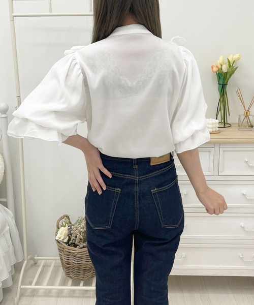 apres jour(アプレジュール)の「コットンレース使いフリルブラウス【ZOZOTOWN限定アイテム】(シャツ/ブラウス・レディース・ブラック/オフホワイト/ピンク・X-LARGE/フリー)」の19枚目の写真