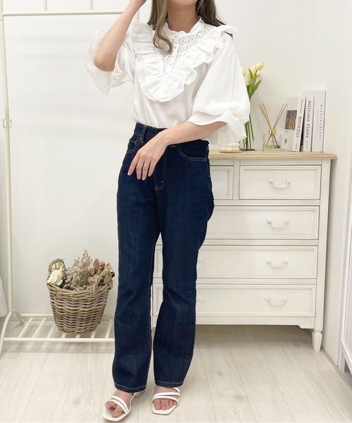 apres jour(アプレジュール)の「コットンレース使いフリルブラウス【ZOZOTOWN限定アイテム】(シャツ/ブラウス・レディース・ブラック/オフホワイト/ピンク・X-LARGE/フリー)」の21枚目の写真