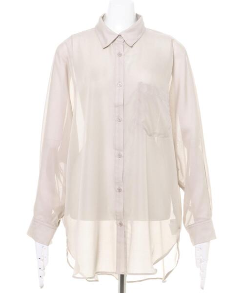 INGNI（イング）の「シアードルマン／シャツ／A（シャツ/ブラウス・レディース・ブラック/ブラウン/ライトカーキ/アイボリー/パープル/ブルー/グレー系その他/ブルー系3/オレンジ系その他3・M）」の10枚目の写真