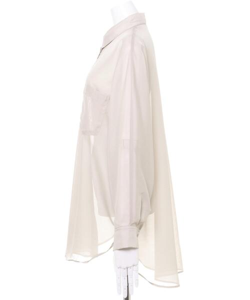 INGNI（イング）の「シアードルマン／シャツ／A（シャツ/ブラウス・レディース・ブラック/ブラウン/ライトカーキ/アイボリー/パープル/ブルー/グレー系その他/ブルー系3/オレンジ系その他3・M）」の11枚目の写真