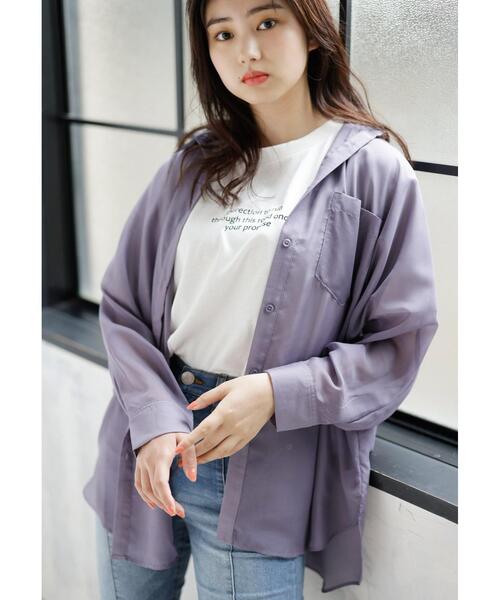 INGNI（イング）の「シアードルマン／シャツ／A（シャツ/ブラウス・レディース・ブラック/ブラウン/ライトカーキ/アイボリー/パープル/ブルー/グレー系その他/ブルー系3/オレンジ系その他3・M）」の20枚目の写真