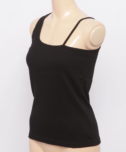 Figments（フィグメンツ）の「アシンメトリーキャミソール（キャミソール・レディース・ホワイト/ブラック・FREE）」の3枚目の写真