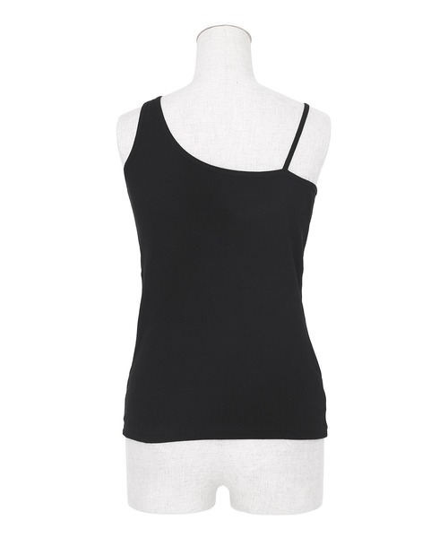 Figments（フィグメンツ）の「アシンメトリーキャミソール（キャミソール・レディース・ホワイト/ブラック・FREE）」の2枚目の写真
