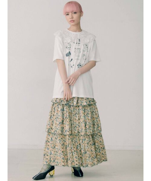 merry jenny(メリージェニー)の「うさぎ図鑑Tee(Tシャツ/カットソー・レディース・オフホワイト/ピンク/ブラック・FREE)」の14枚目の写真