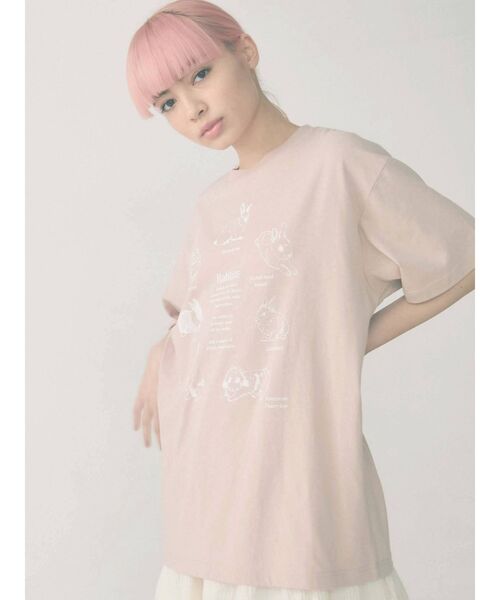 merry jenny(メリージェニー)の「うさぎ図鑑Tee(Tシャツ/カットソー・レディース・オフホワイト/ピンク/ブラック・FREE)」の17枚目の写真