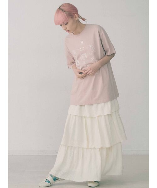 merry jenny(メリージェニー)の「うさぎ図鑑Tee(Tシャツ/カットソー・レディース・オフホワイト/ピンク/ブラック・FREE)」の19枚目の写真