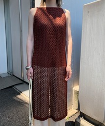 Ameri | MEDI SHINE STRIPE LACE TOP(キャミソール)