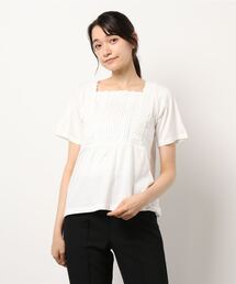 Samansa Mos2（サマンサ モスモス）の「スクエアネック半袖レースカットソー（Tシャツ/カットソー）」