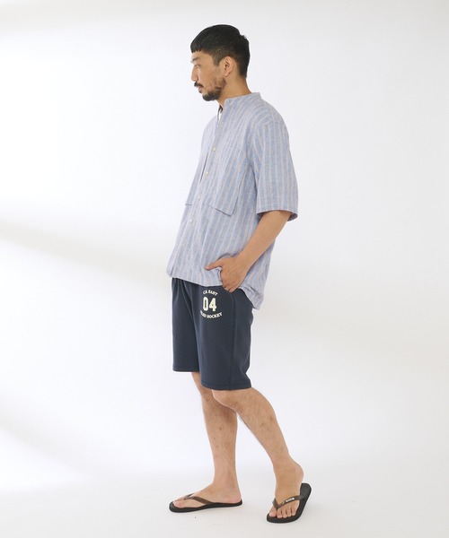 CIAOPANIC TYPY（チャオパニックティピー）の「USAコットンスウェットショーツ（スウェットパンツ・メンズ・ネイビー/グレー・MEDIUM/LARGE）」の6枚目の写真