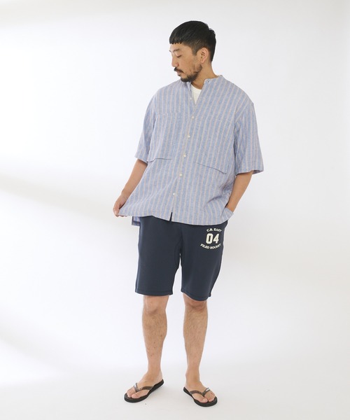 CIAOPANIC TYPY（チャオパニックティピー）の「USAコットンスウェットショーツ（スウェットパンツ・メンズ・ネイビー/グレー・MEDIUM/LARGE）」の5枚目の写真