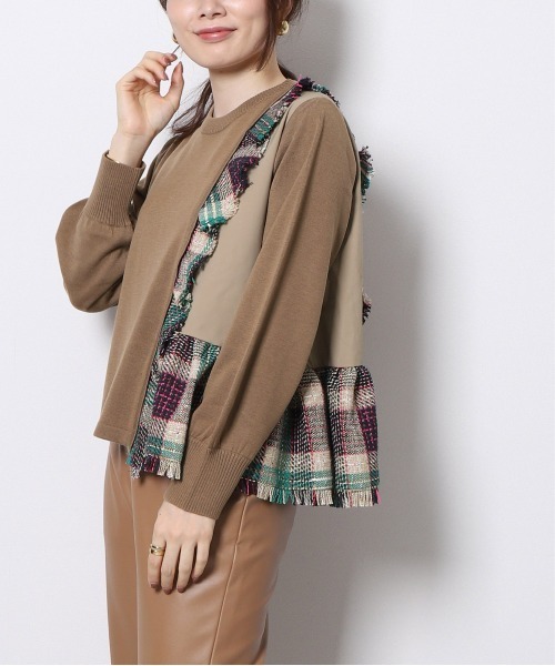 Re.Verofonna 覚えよ ネイビーニット、スカートセットアップ 