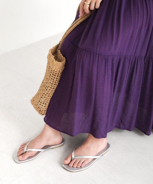 Bou Jeloud(ブージュルード)の「エコレザービーチサンダル(サンダル・レディース・ブラック/シルバー/アイボリー・FREE)」の3枚目の写真