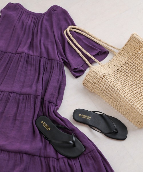 Bou Jeloud(ブージュルード)の「エコレザービーチサンダル(サンダル・レディース・ブラック/シルバー/アイボリー・FREE)」の4枚目の写真