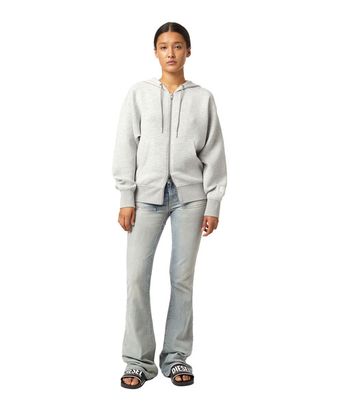 DIESEL（ディーゼル）の「レディース ジップパーカー ディーゼル ロゴラベル（パーカー・レディース・ブラック/グレー・SMALL/MEDIUM/LARGE/X-SMALL）」の9枚目の写真