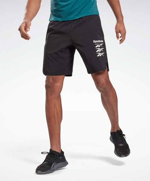 Reebok（リーボック）の「エピック ライトウェイト グラフィックショーツ / Epic Lightweight Graphic Shorts（その他パンツ・メンズ・ブラック/レモンイエロー・SMALL/MEDIUM/LARGE/X-LARGE/XX-LARGE/X-SMALL/XXX-LARGE）」の2枚目の写真