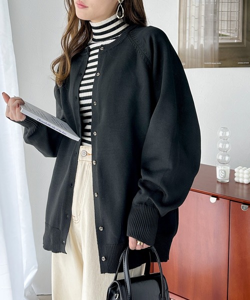 classicalelf（クラシカルエルフ）の「手に取った瞬間、ふわっ。前後2wayで楽しむ万能カーディガン（カーディガン/ボレロ・レディース・ブラック/ブラウン/グレー/グレイッシュベージュ/グリーン/ピンク/イエロー/アイボリー・MEDIUM/LARGE/X-LARGE/SMALL）」の14枚目の写真