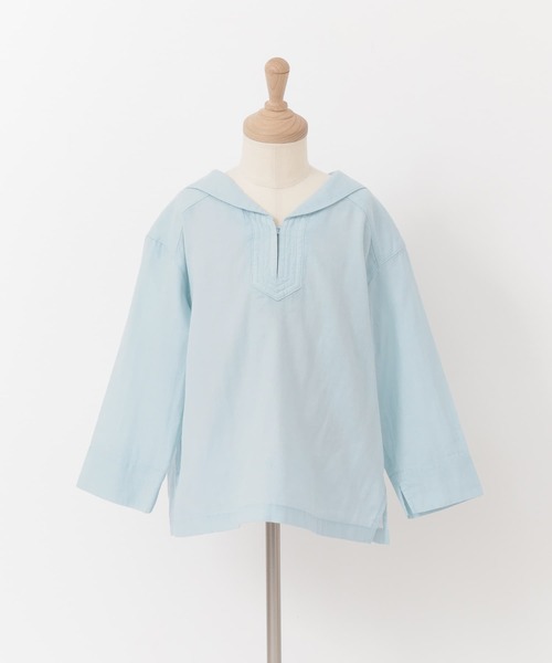 URBAN RESEARCH DOORS（アーバンリサーチドアーズ）の「マリンカラープルオーバーシャツ(KIDS)（シャツ/ブラウス・キッズ・ライトブルー/グレー・120/105/135）」の8枚目の写真