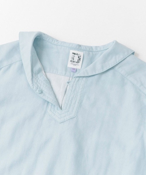 URBAN RESEARCH DOORS（アーバンリサーチドアーズ）の「マリンカラープルオーバーシャツ(KIDS)（シャツ/ブラウス・キッズ・ライトブルー/グレー・120/105/135）」の4枚目の写真