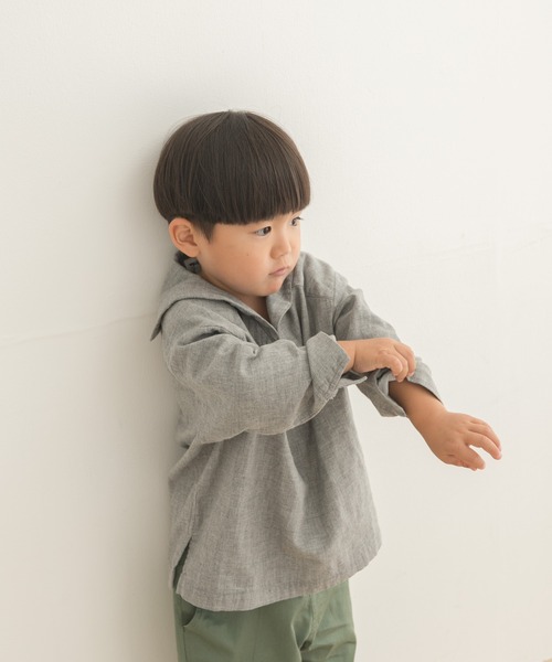 URBAN RESEARCH DOORS（アーバンリサーチドアーズ）の「マリンカラープルオーバーシャツ(KIDS)（シャツ/ブラウス・キッズ・ライトブルー/グレー・120/105/135）」の22枚目の写真