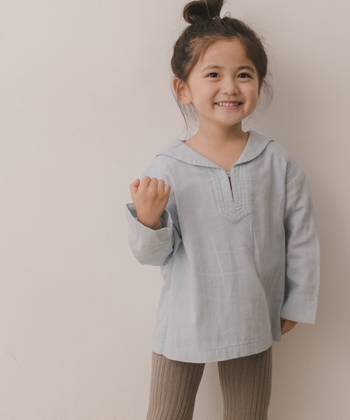 URBAN RESEARCH DOORS（アーバンリサーチドアーズ）の「マリンカラープルオーバーシャツ(KIDS)（シャツ/ブラウス・キッズ・ライトブルー/グレー・120/105/135）」の15枚目の写真