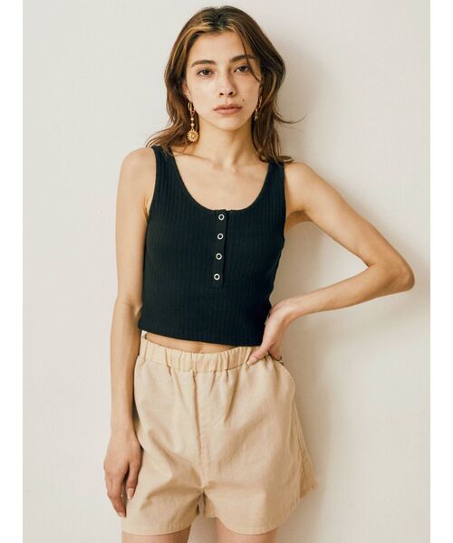 EVRIS（エヴリス）の「リネンブレンドハーフパンツ（その他パンツ・レディース・ブラウン/アイボリー・FREE）」の15枚目の写真