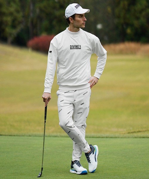 DIVINER GOLF（ディバイナー ゴルフ）の「【DIVINER GOLF】オリジナルゴルフウェア/サイドロゴデザインスーパーストレッチゴルフチノパンツ メンズ 春服 冬服（ゴルフグッズ・メンズ・ブラック/ホワイト/チャコール/チョコ/ホワイト系その他/ブラック系その他/ブルー系その他/ブラック×ホワイト/ホワイト×ブラック/ブラック系2/ホワイト系1/ホワイト系/ホワイト系2/ブラック系/ブラック系1・M/L/XL/XXL）」の6枚目の写真