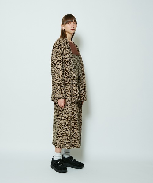 SUPERTHANKS(スーパーサンクス)の「#【SUPERTHANKS/スーパーサンクス】NO COLLAR JACKET/ノーカラージャケット(ノーカラージャケット・レディース・ブラック/レオパード・SMALL)」の12枚目の写真