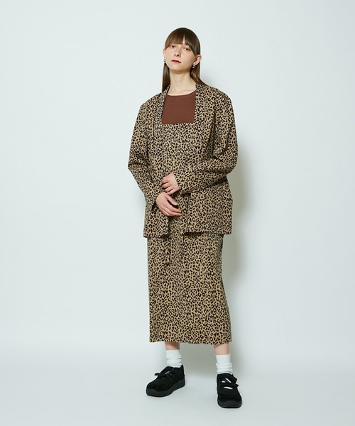 SUPERTHANKS(スーパーサンクス)の「#【SUPERTHANKS/スーパーサンクス】NO COLLAR JACKET/ノーカラージャケット(ノーカラージャケット・レディース・ブラック/レオパード・SMALL)」の10枚目の写真