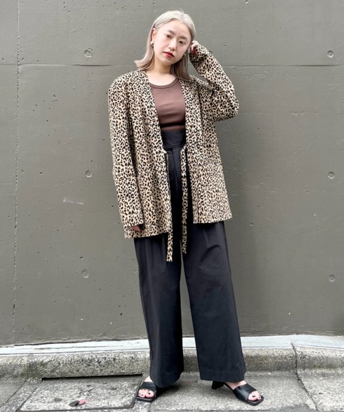 SUPERTHANKS(スーパーサンクス)の「#【SUPERTHANKS/スーパーサンクス】NO COLLAR JACKET/ノーカラージャケット(ノーカラージャケット・レディース・ブラック/レオパード・SMALL)」の21枚目の写真