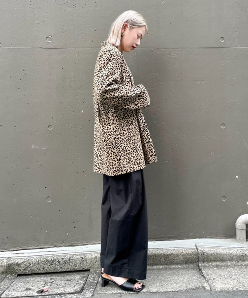 SUPERTHANKS(スーパーサンクス)の「#【SUPERTHANKS/スーパーサンクス】NO COLLAR JACKET/ノーカラージャケット(ノーカラージャケット・レディース・ブラック/レオパード・SMALL)」の22枚目の写真